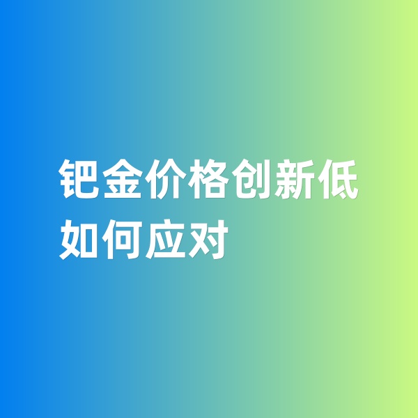 鈀碳回收，鈀金價(jià)格創(chuàng)新低，如何應(yīng)對(duì)